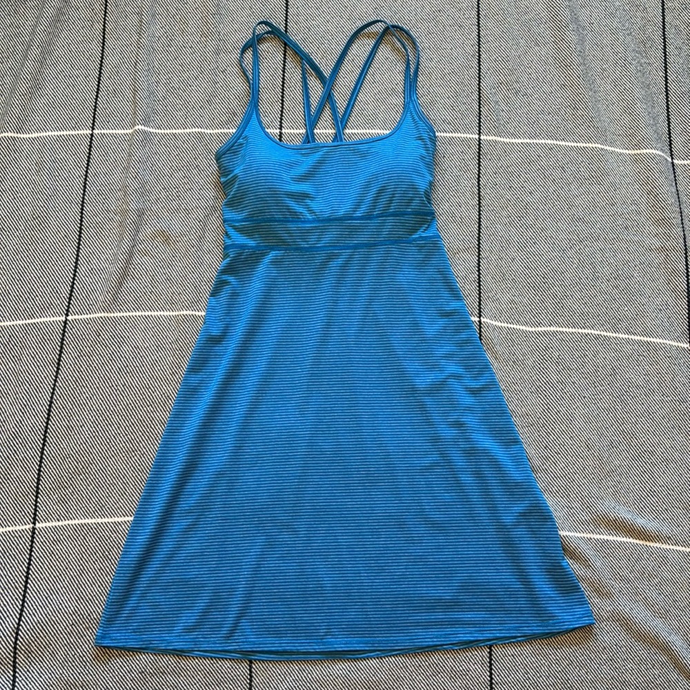 Soybu Blue Strappy A-Line Dress